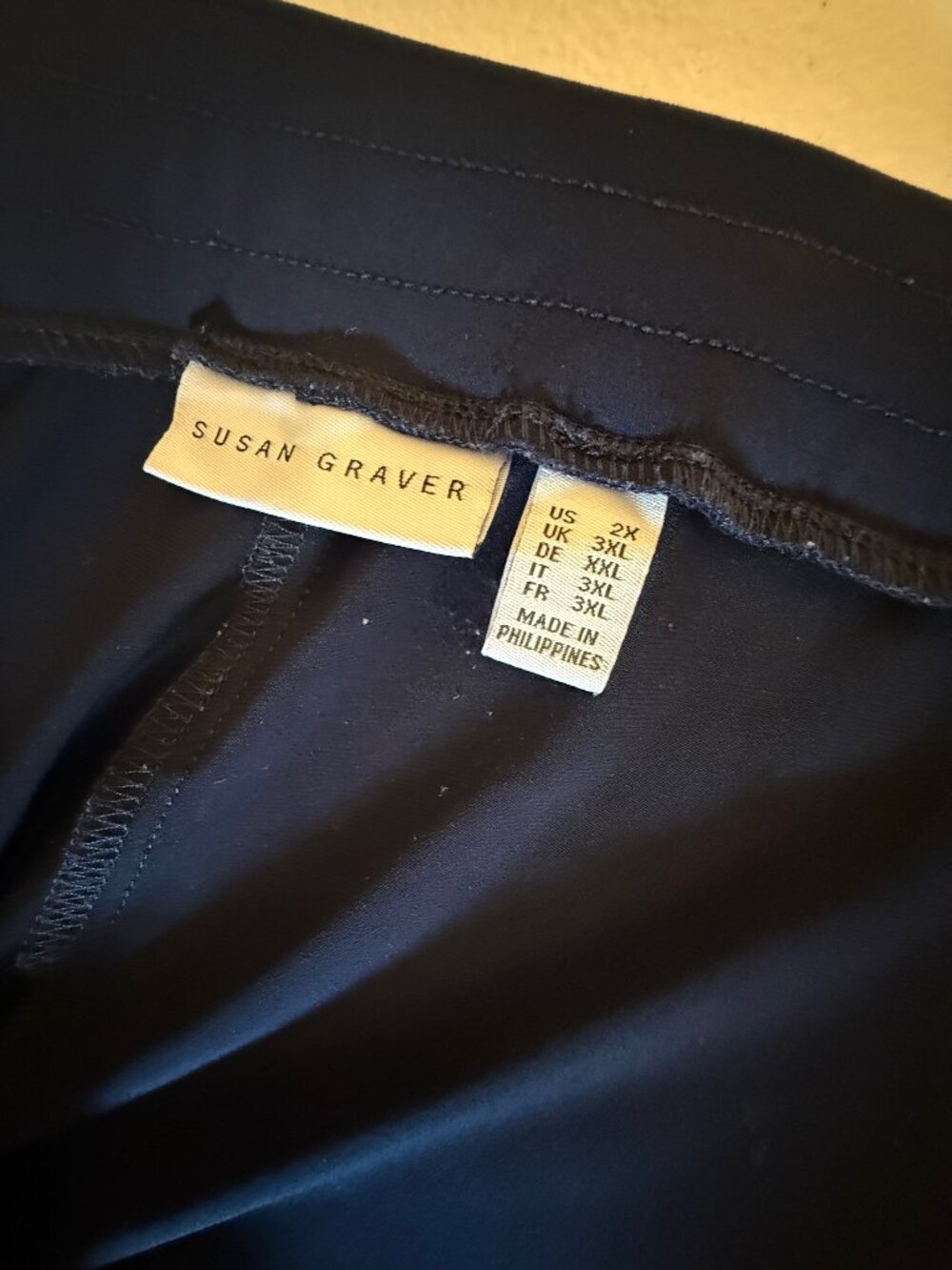 Susan Graver, Capris Pants, Navy, 2X